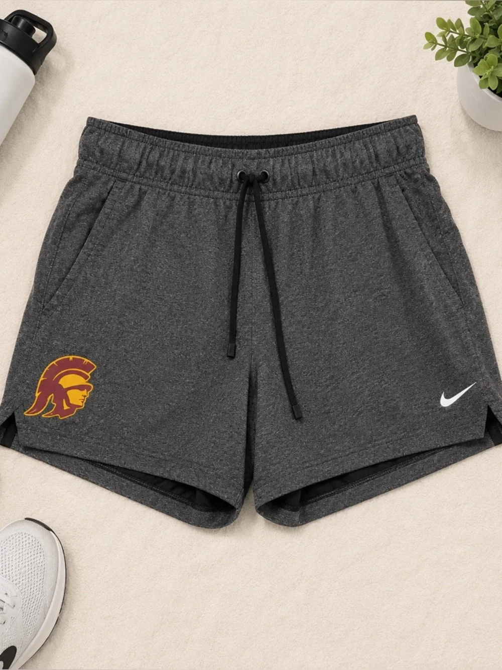 Nike USC Trojans Dri-FIT Running Shorts Women’s Medium Gray NCAA